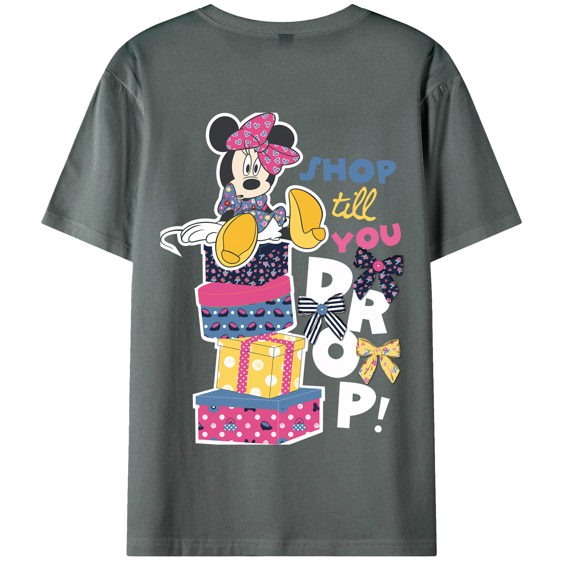 （画像用） ミッキーマウス Mickey Mouse 綿100％半袖Tシャツ（背面プリント）